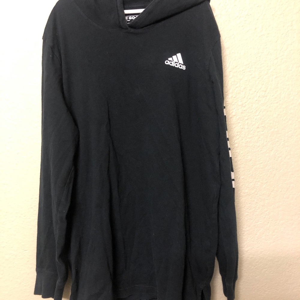 black and white adidas hoodie